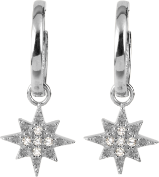 Jacques Lemans  SE-O179D Damen Ohrstecker Ohrringe Sterlingsilber mit weißen Topaz